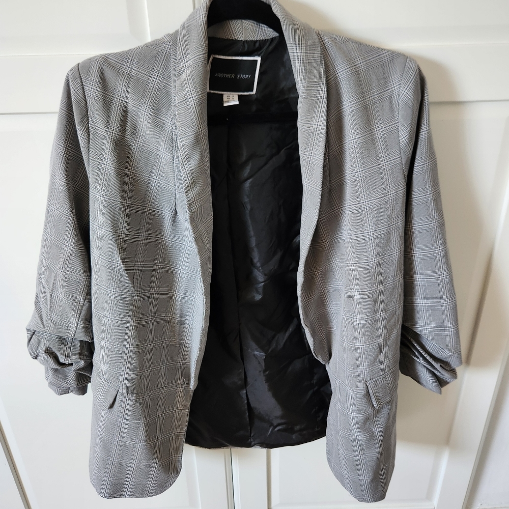 ANOTHER STORY Blazer plaid grey
